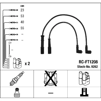 Komplet kablova za paljenje NGK RC-FT1208 9262 IC-B67EBD