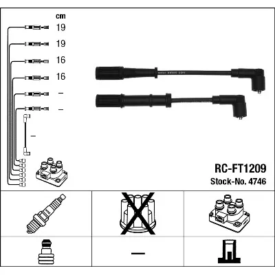 Komplet kablova za paljenje NGK RC-FT1209 4746 IC-B67EC1