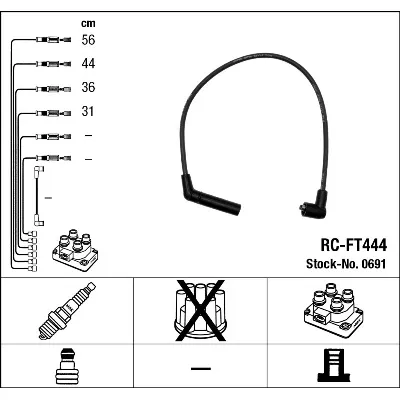 Komplet kablova za paljenje NGK RC-FT444 0691 IC-273914