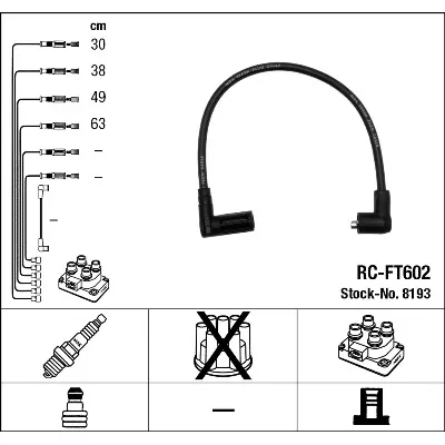 Komplet kablova za paljenje NGK RC-FT602 8193 IC-AF6ACF