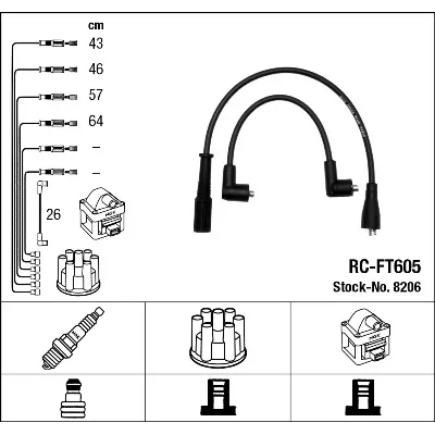 Komplet kablova za paljenje NGK RC-FT605 8206 IC-AF6AD2