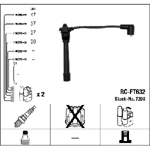 Komplet kablova za paljenje NGK RC-FT632 7209 IC-A09EF4
