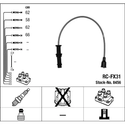 Komplet kablova za paljenje NGK RC-FX31 8456 IC-415185