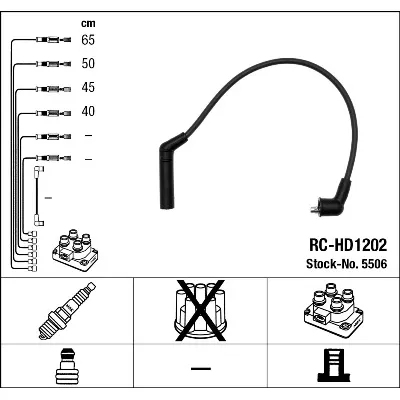 Komplet kablova za paljenje NGK RC-HD1202 5506 IC-B56A2E