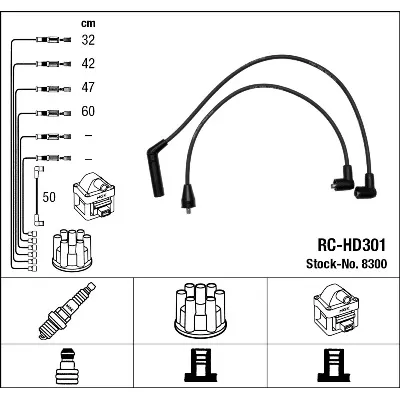 Komplet kablova za paljenje NGK RC-HD301 8300 IC-AF6AE4