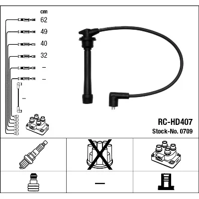 Komplet kablova za paljenje NGK RC-HD407 0709 IC-415058