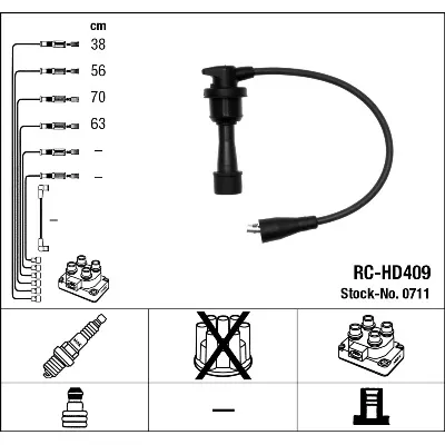 Komplet kablova za paljenje NGK RC-HD409 0711 IC-415059