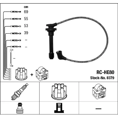 Komplet kablova za paljenje NGK RC-HE80 8379 IC-290382