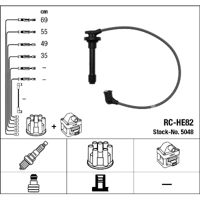 Komplet kablova za paljenje NGK RC-HE82 5048 IC-AF6AF9