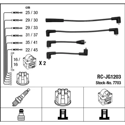 Komplet kablova za paljenje NGK RC-JG1203 7703 IC-AF6B07