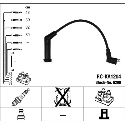 Komplet kablova za paljenje NGK RC-KA1204 6299 IC-B65E50