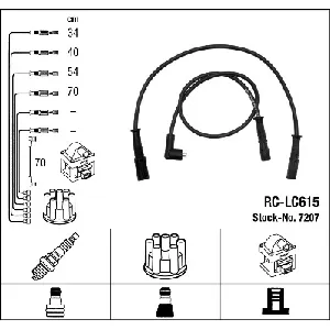 Komplet kablova za paljenje NGK RC-LC615 7207 IC-AF6B1A