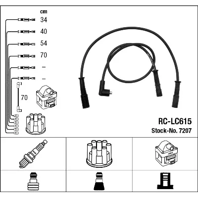 Komplet kablova za paljenje NGK RC-LC615 7207 IC-AF6B1A