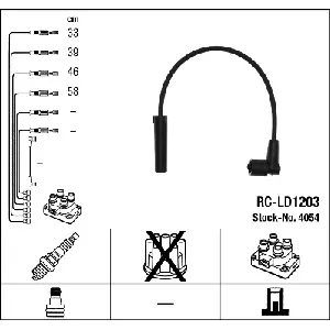 Komplet kablova za paljenje NGK RC-LD1203 4054 IC-AF6B20