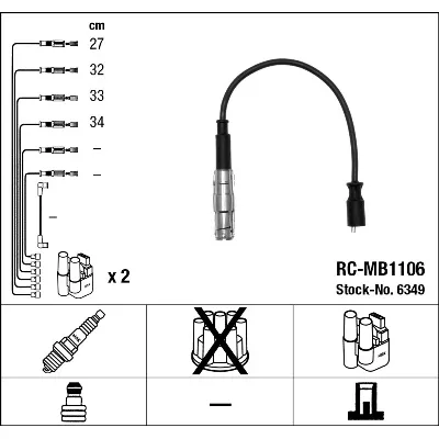 Komplet kablova za paljenje NGK RC-MB1106 6349 IC-B58073