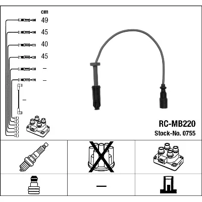 Komplet kablova za paljenje NGK RC-MB220 0755 IC-273677