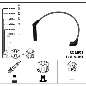 Komplet kablova za paljenje NGK RC-ME74 5071 IC-AC4F29