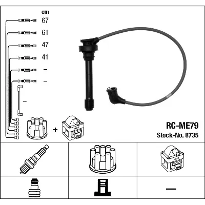 Komplet kablova za paljenje NGK RC-ME79 8735 IC-290505