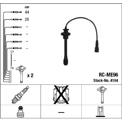 Komplet kablova za paljenje NGK RC-ME96 4104 IC-AF6B4F