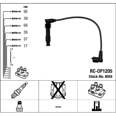 Komplet kablova za paljenje NGK RC-OP1205 4059 IC-AF6B95