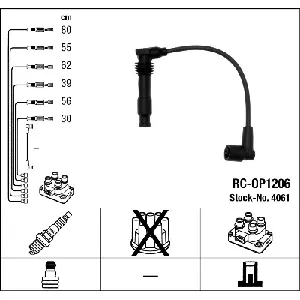 Komplet kablova za paljenje NGK RC-OP1206 4061 IC-AF6B96