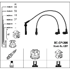 Komplet kablova za paljenje NGK RC-OP1209 6257 IC-B11F87
