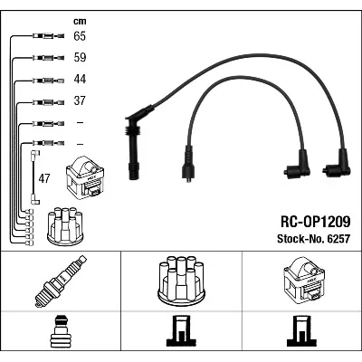 Komplet kablova za paljenje NGK RC-OP1209 6257 IC-B11F87