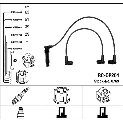 Komplet kablova za paljenje NGK RC-OP204 0769 IC-273637