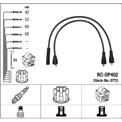 Komplet kablova za paljenje NGK RC-OP402 0772 IC-273782