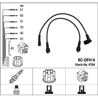 Komplet kablova za paljenje NGK RC-OP414 0784 IC-273796