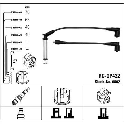 Komplet kablova za paljenje NGK RC-OP432 0802 IC-273880