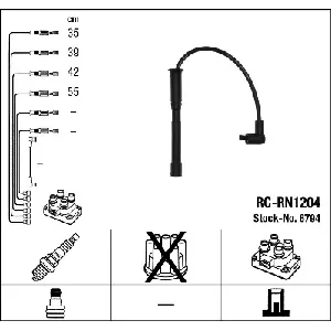 Komplet kablova za paljenje NGK RC-RN1204 6794 IC-B67EBE