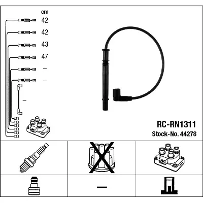 Komplet kablova za paljenje NGK RC-RN1311 44278 IC-C255F3