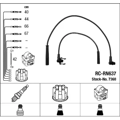 Komplet kablova za paljenje NGK RC-RN637 7368 IC-536571