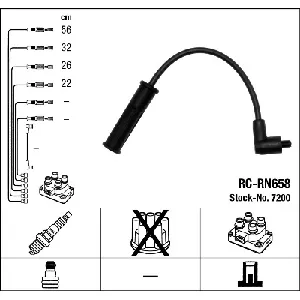 Komplet kablova za paljenje NGK RC-RN658 7200 IC-634409