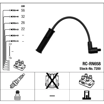 Komplet kablova za paljenje NGK RC-RN658 7200 IC-634409