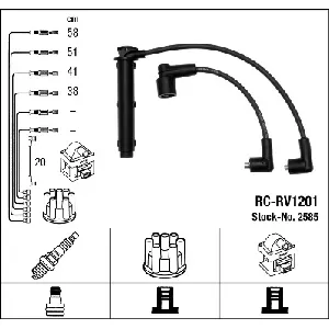 Komplet kablova za paljenje NGK RC-RV1201 2585 IC-AF6BBF
