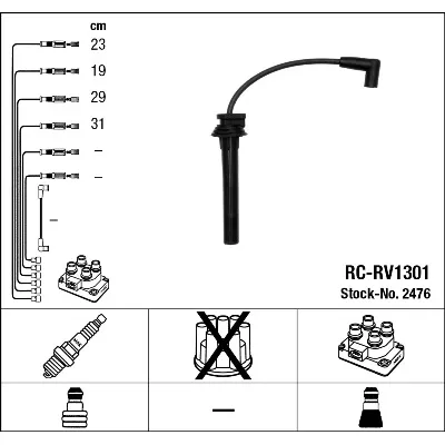 Komplet kablova za paljenje NGK RC-RV1301 2476 IC-AF6BC6