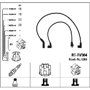 Komplet kablova za paljenje NGK RC-RV304 8269 IC-A0CCB9