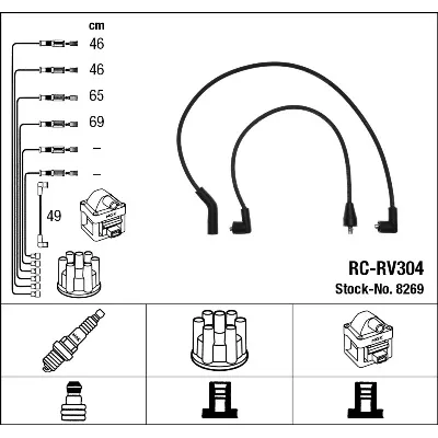 Komplet kablova za paljenje NGK RC-RV304 8269 IC-A0CCB9