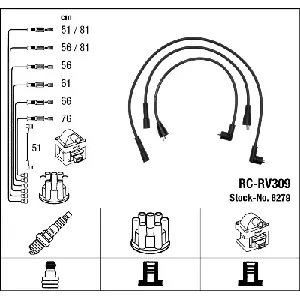 Komplet kablova za paljenje NGK RC-RV309 8279 IC-A0436A