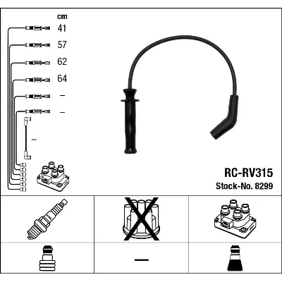 Komplet kablova za paljenje NGK RC-RV315 8299 IC-AF6BCE