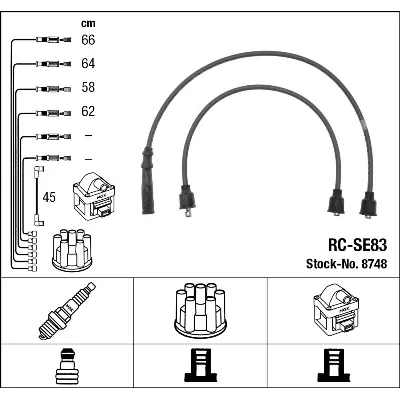 Komplet kablova za paljenje NGK RC-SE83 8748 IC-AF6C02