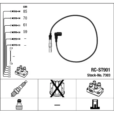 Komplet kablova za paljenje NGK RC-ST901 7303 IC-A35DD6