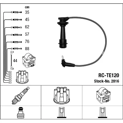 Komplet kablova za paljenje NGK RC-TE120 2816 IC-AF6C28