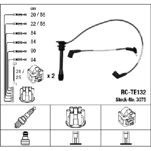 Komplet kablova za paljenje NGK RC-TE132 3075 IC-AF6C31