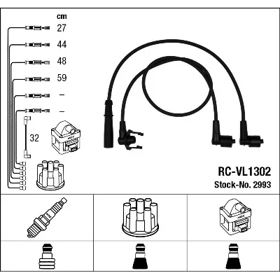 Komplet kablova za paljenje NGK RC-VL1302 2993 IC-AF6C73