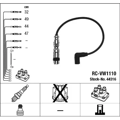 Komplet kablova za paljenje NGK RC-VW1110 44316 IC-C57C2F