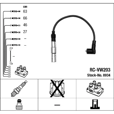 Komplet kablova za paljenje NGK RC-VW203 0934 IC-273589