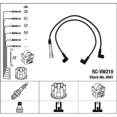 Komplet kablova za paljenje NGK RC-VW210 0941 IC-273631